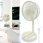 USB Plug-In Mini Fan UK Foldable Portable Cooling Desk Fan