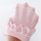 Newborn Baby Girl Lace Socks Princess Bow Cotton Socks 0-24M