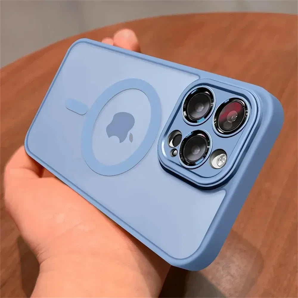 Lens Protection MagSafe Case for iPhone 11 12 13 14 15 16 Pro Max