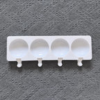 4 Hole Silicone Ice Cream Mold – Semi-Circular DIY Ice Cream Tray Maker