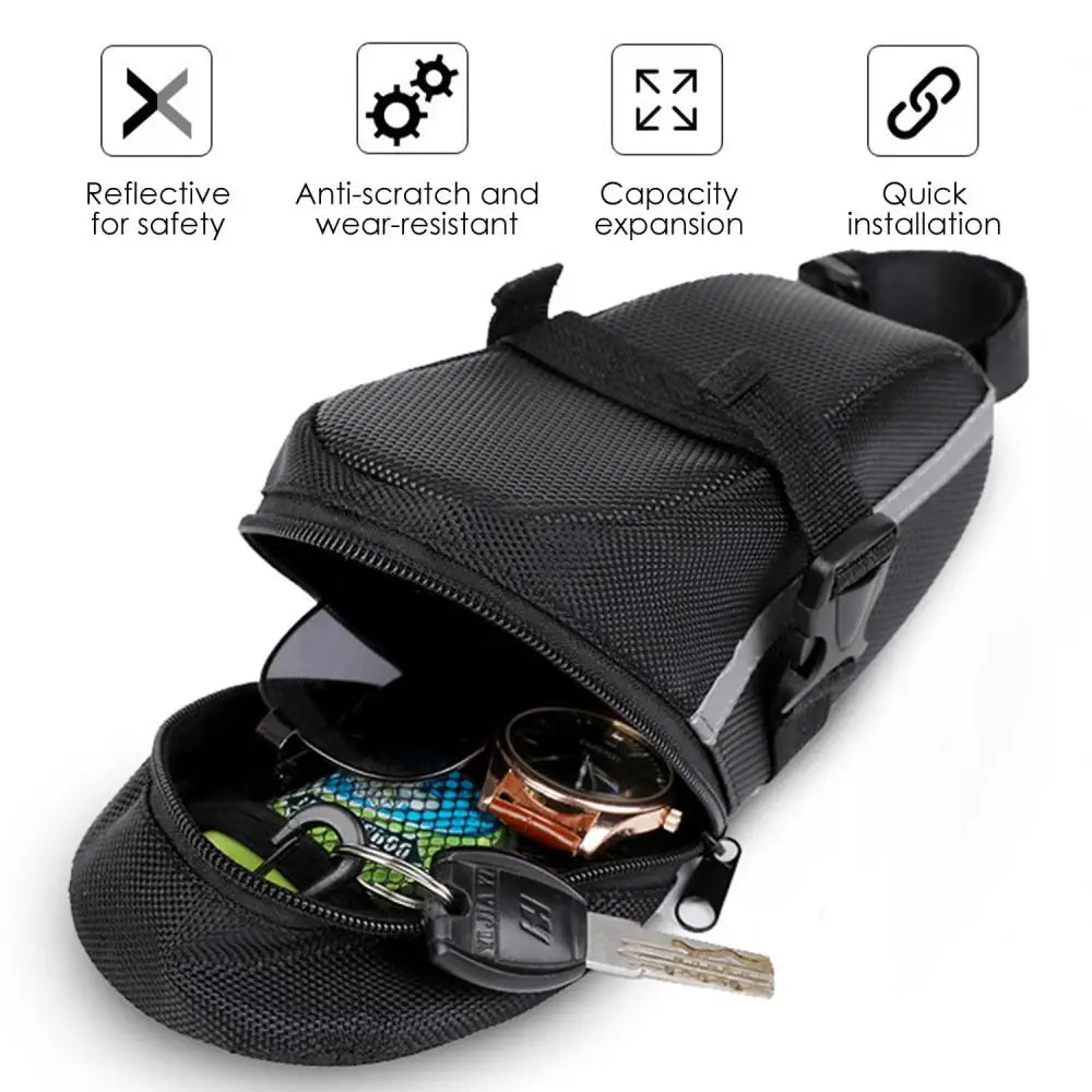 Waterproof Bicycle Saddle Bag MTB Rear Tail Bag for Cycling Storage