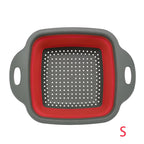 Collapsible Square Colander Silicone Strainer