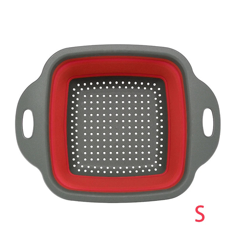 Collapsible Square Colander Silicone Strainer