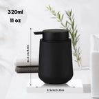 Matte Black Liquid Soap Dispenser 11oz Modern Bathroom & Kitchen Pump Bottle