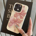 Pink Hibiscus Aesthetic Case for iPhone 11 12 13 14 15 16 Pro Max