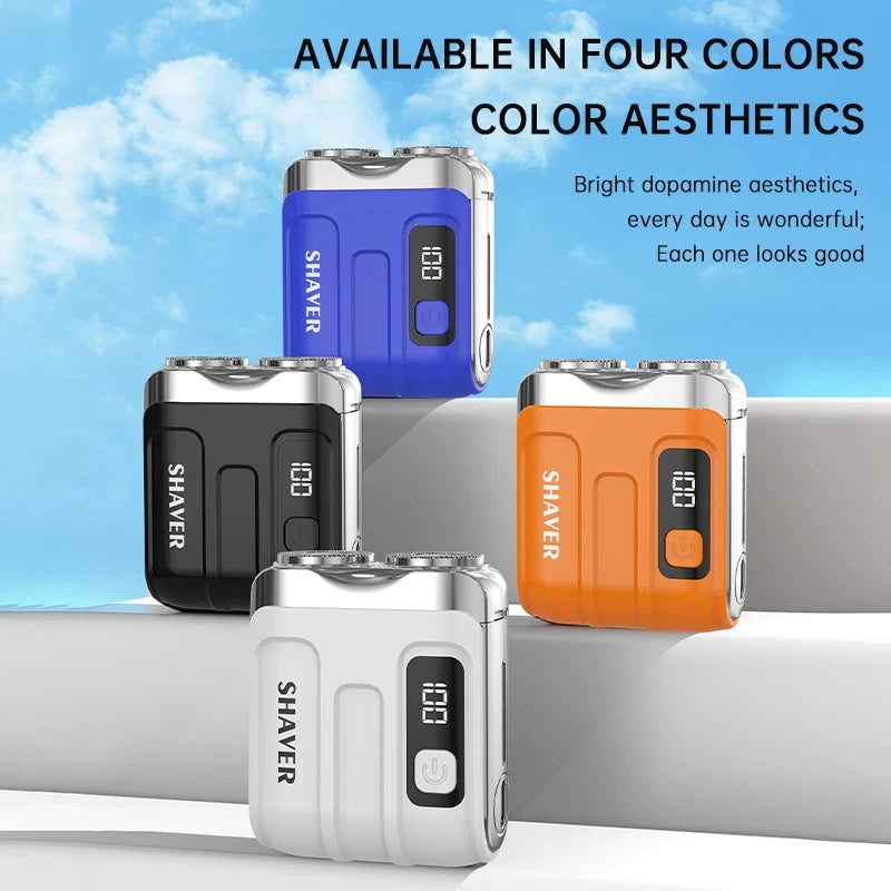 Mini Electric Shaver Cordless Dual Blade USB Recharge Beard Trimmer Tool