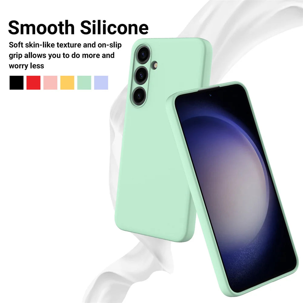 Liquid Silicone Camera Protection Case for Samsung Galaxy S24 S25 S26