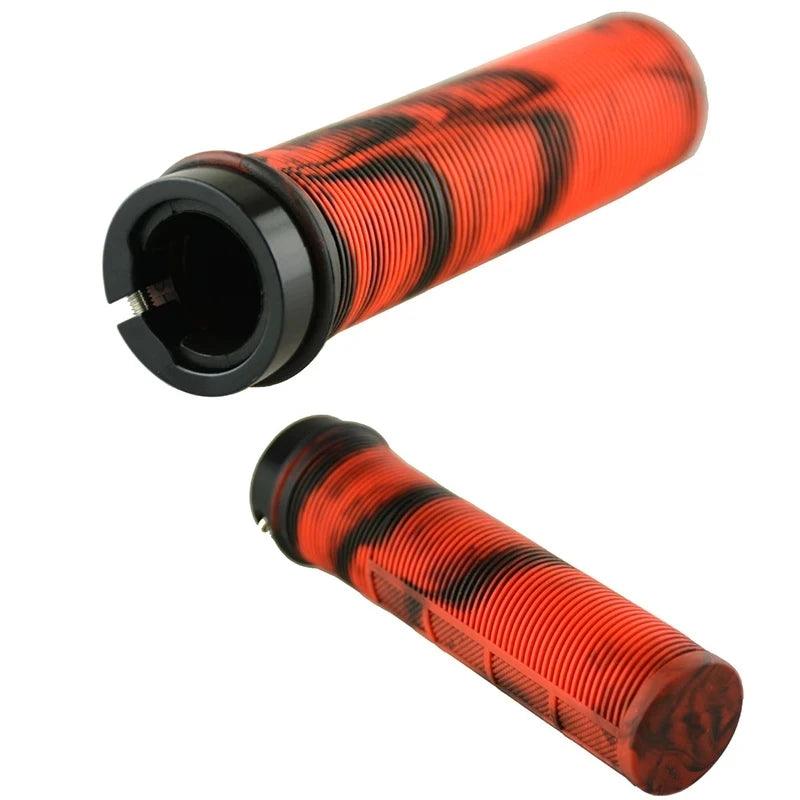 TPR MTB Bicycle Handlebar Grips Aluminum Lock-On Non-Slip Comfort
