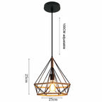E27 Industrial Loft Pendant Light with Hemp Rope Design