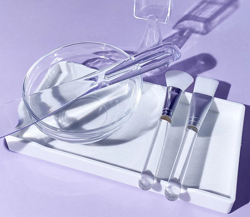 Face Mask Mixing Bowl Spoon Brush DIY Skin Care Applicator Set