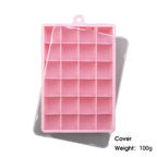 24-Hole Silicone Ice Cube Tray with Lid Square Ice Mold for Drinks & Cocktails