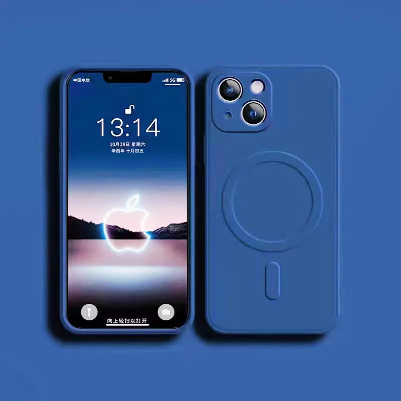 MagSafe Silicone Case for iPhone 11 12 13 14 15 Pro Max XR XS