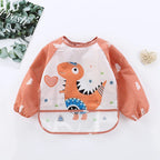 Baby Waterproof Long Sleeve Bib Smock Apron for Toddlers