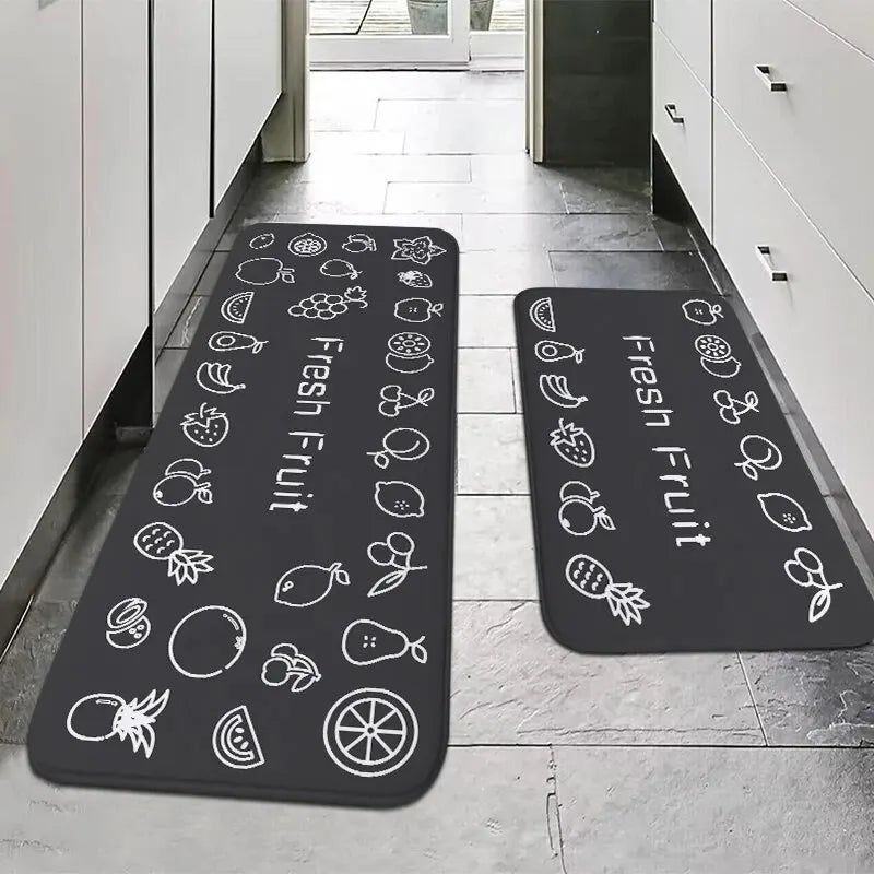 VIKAMA Kitchen Floor Mat Non-Slip Absorbent Decorative Sink Carpet Rug