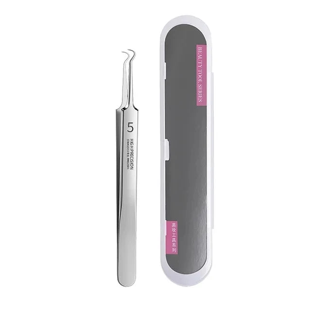 German Ultra-Fine No.5 Blackhead Remover Tweezers Acne Clip Tool Salon