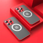 Luxury Armor Matte MagSafe Case for iPhone 12 13 14 15 16 17 Pro Max