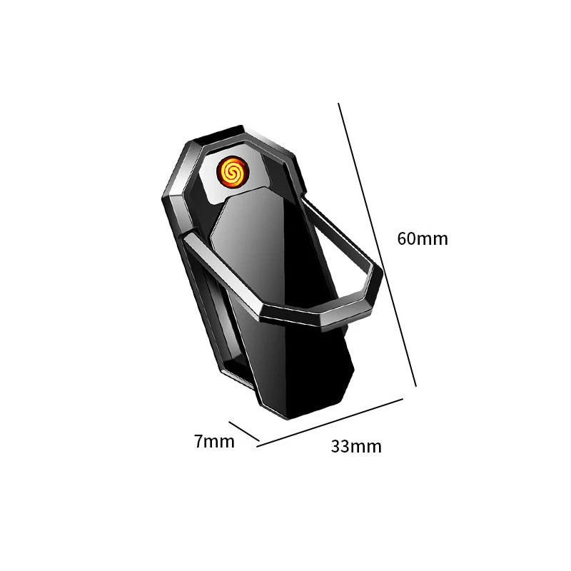 Phone Holder with Lighter - Portable USB Rechargeable Design