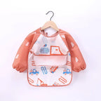 Baby Waterproof Long Sleeve Bib Smock Apron for Toddlers