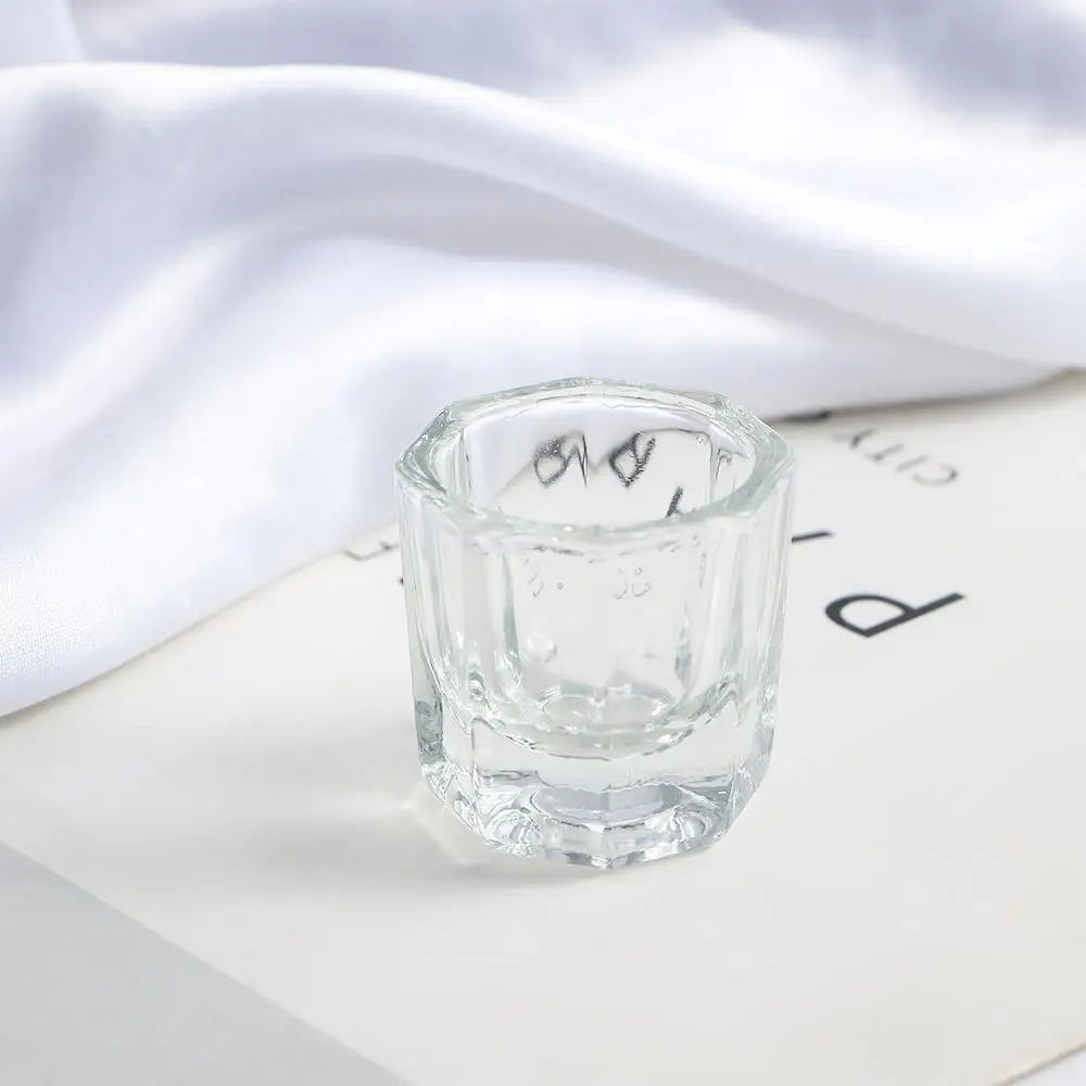 Octagon Crystal Nail Art Mixing Cup UV Powder Mixing Manicure Tool