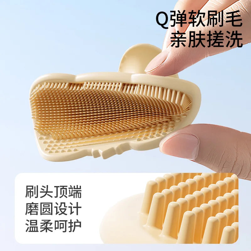 Baby Silicone Shampoo Brush Soft Scalp Massager & Hair Comb