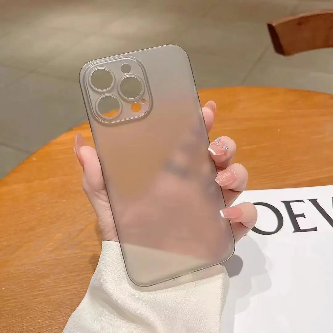 Ultra Thin Matte PP Case for iPhone 11 12 13 14 15 16 17 Pro Max
