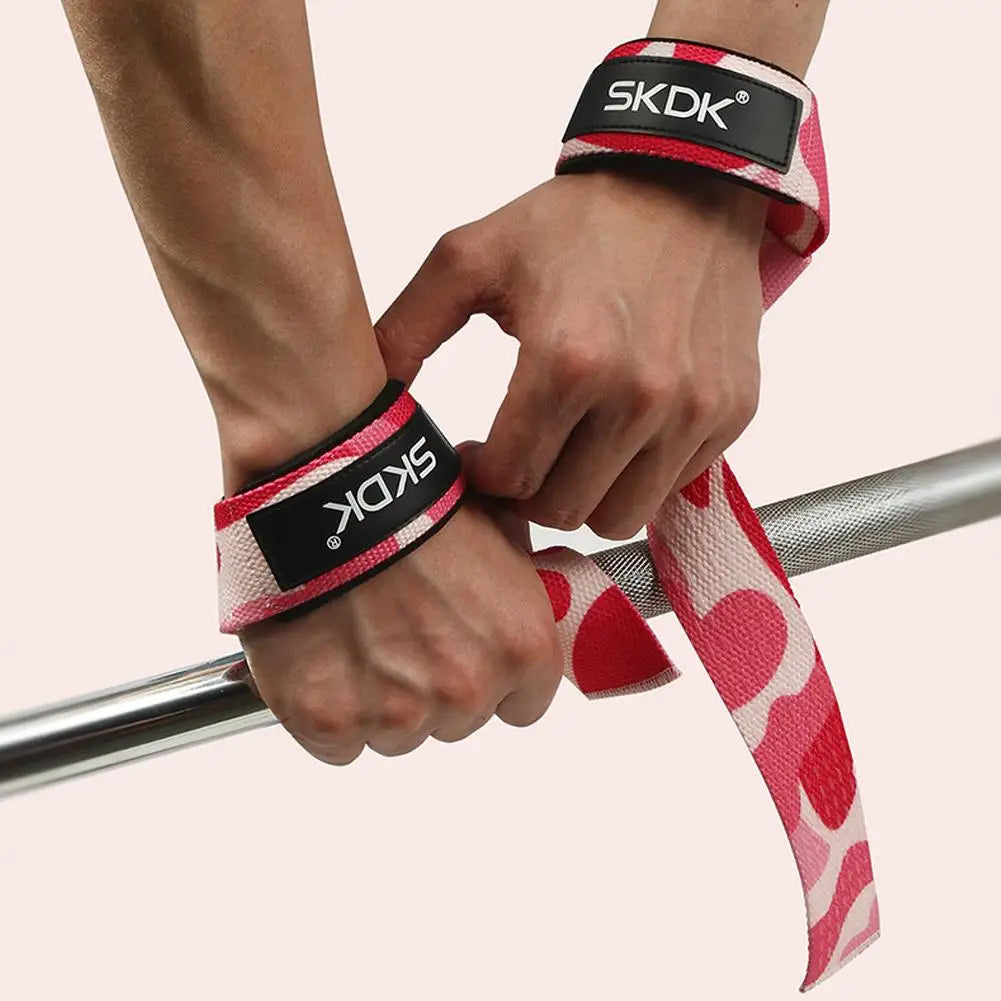 Anti-Slip Silicone Lifting Straps Gym Grip Deadlift Wrist Strap