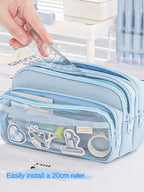 Transparent Pencil Case Large Capacity Storage Bag