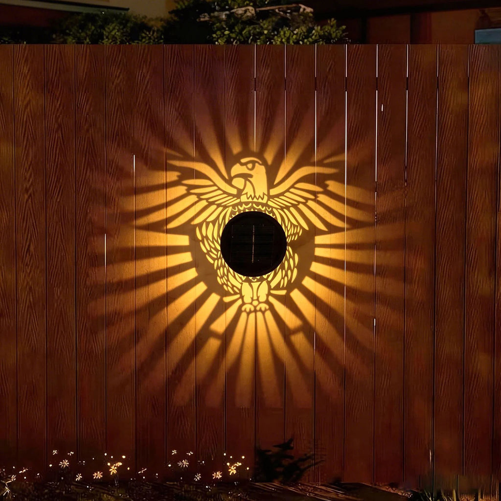 Solar Mandala Fence Light Waterproof LED Wall Light for Garden & Patio