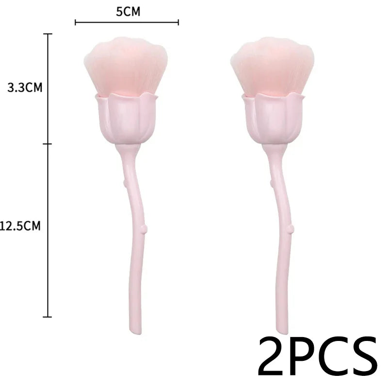 Flower Nail Brush Rose Shape Manicure Brush for Nail Art Cleaning