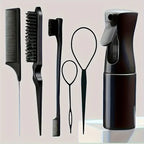 Hairdressing Brush Set Rat Tail Comb Teasing Edge Control Spray