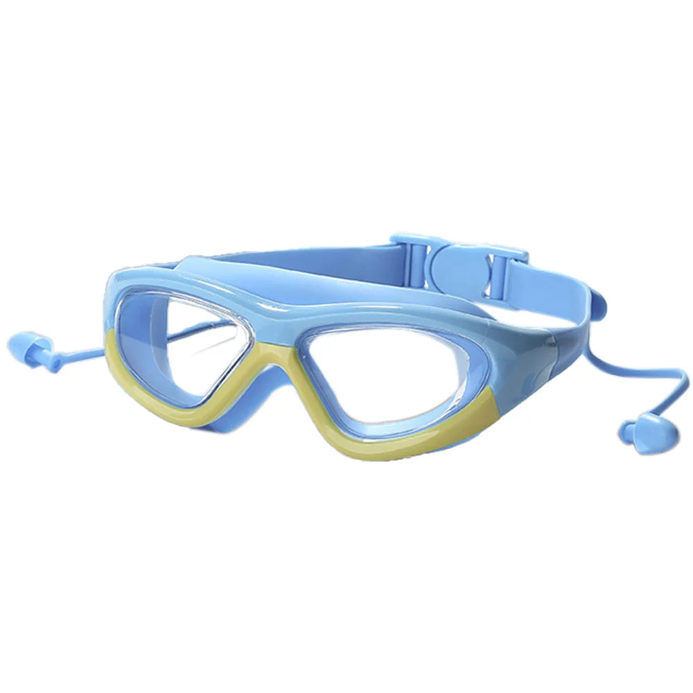 Kids Swimming Goggles Anti-Fog Waterproof Large Frame
