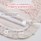 Flower Print Baby Bibs Soft Cotton Feeding Scarf for Girls