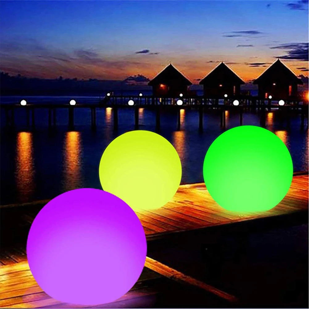 LED Glowing Inflatable Beach Ball for Pool & Party Games