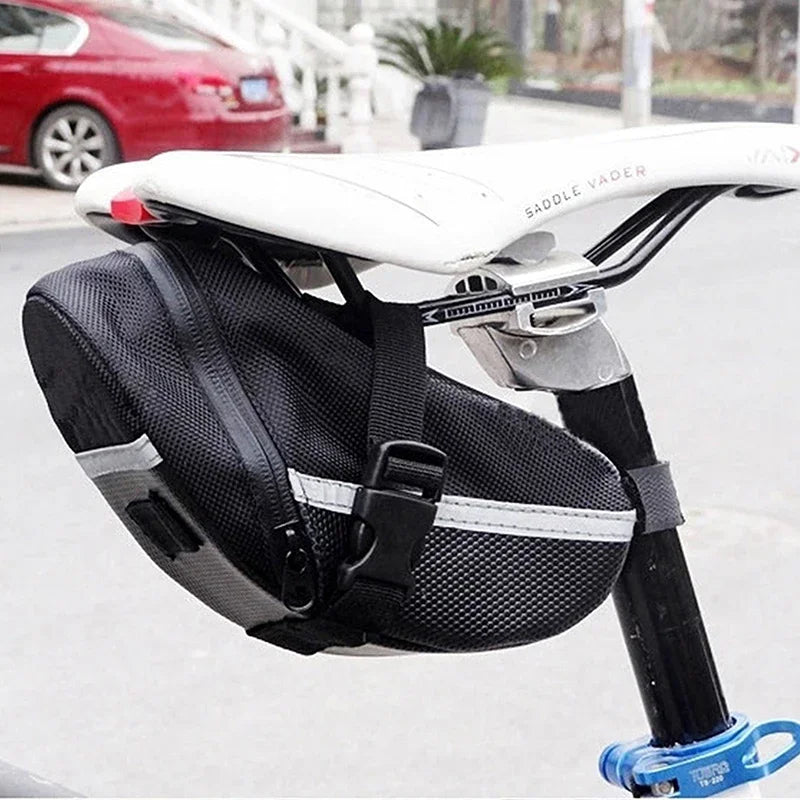 Nylon Waterproof Bicycle Saddle Bag MTB Rear Storage Tool Pouch