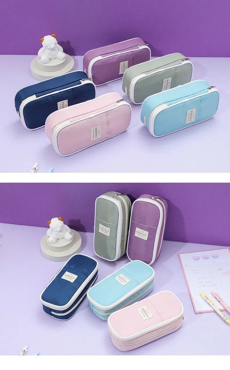 Multi-Layer Pencil Case Large Capacity Macaron Stationery Box