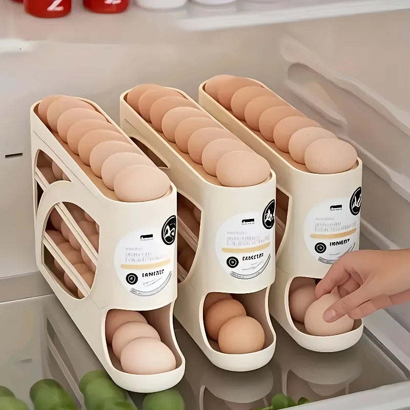 30 Egg Rolling Dispenser Fridge Storage Box