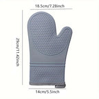 Silicone Oven Mitt Set – Long Heat Resistant Kitchen Gloves