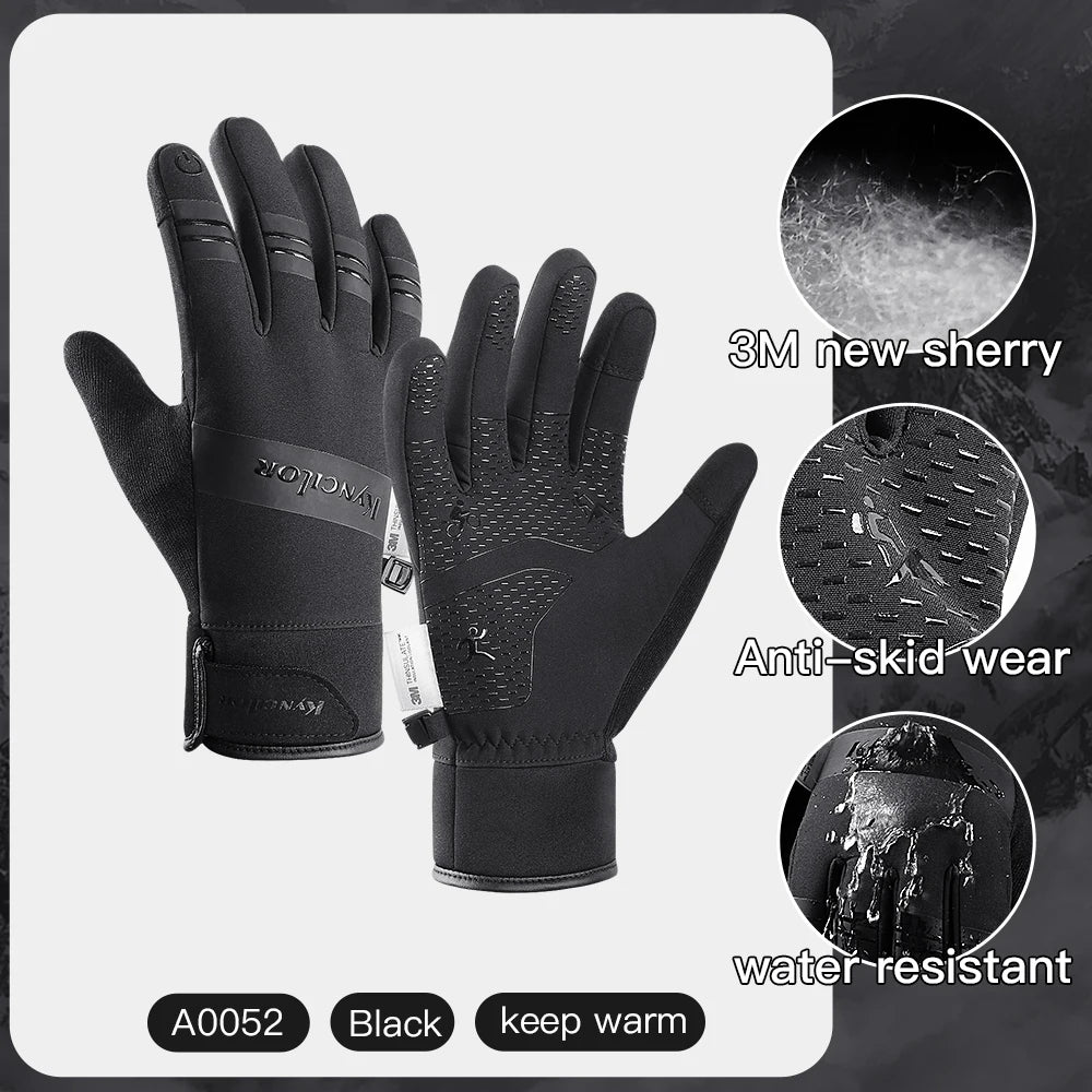 Winter Waterproof Cycling Gloves Touchscreen Windproof MTB Gloves