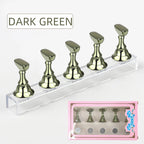 5Pcs Nail Tip Holder Magnetic Crystal Base Nail Art Practice Stand