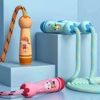 Kids Adjustable Skipping Rope Wooden Handle Cotton Boys & Girls