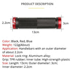 MTB Bicycle Handlebar Grips Anti-Slip Alloy Lock Rubber Bike Grips
