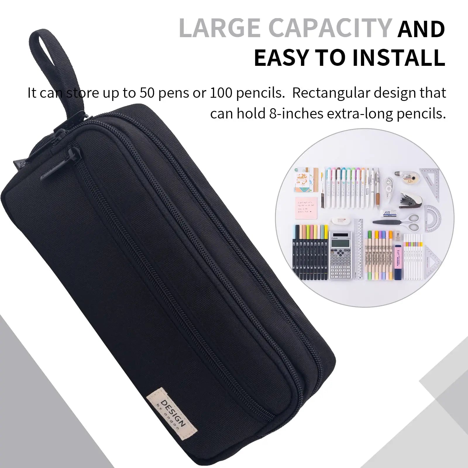 Large 3-Layer Multi-Function Pencil Case for Students