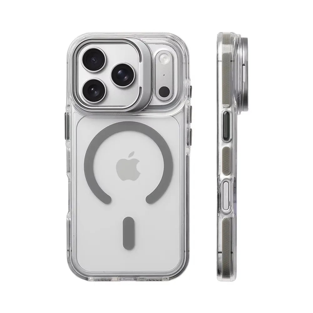 MagSafe Clear Bumper Stand Case for iPhone 12 13 14 15 16 17 Pro Max