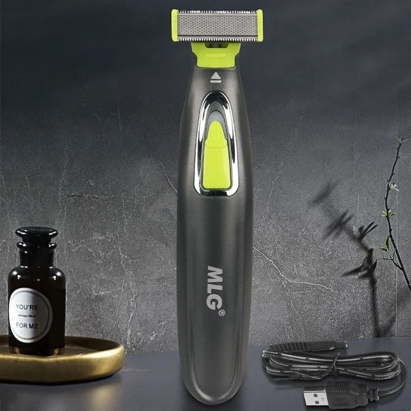 MLG Electric Shaver Cordless Body Trimmer USB T Blade Beard Razor Unisex