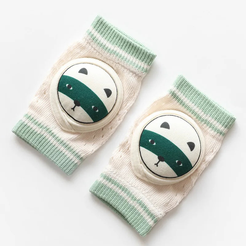Cartoon Baby Knee Pads Summer Mesh Crawling Protection (0–3Y)