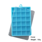 24-Hole Silicone Ice Cube Tray with Lid Square Ice Mold for Drinks & Cocktails