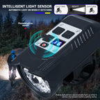 9LED Type-C Rechargeable Bike Flashlight Waterproof Light