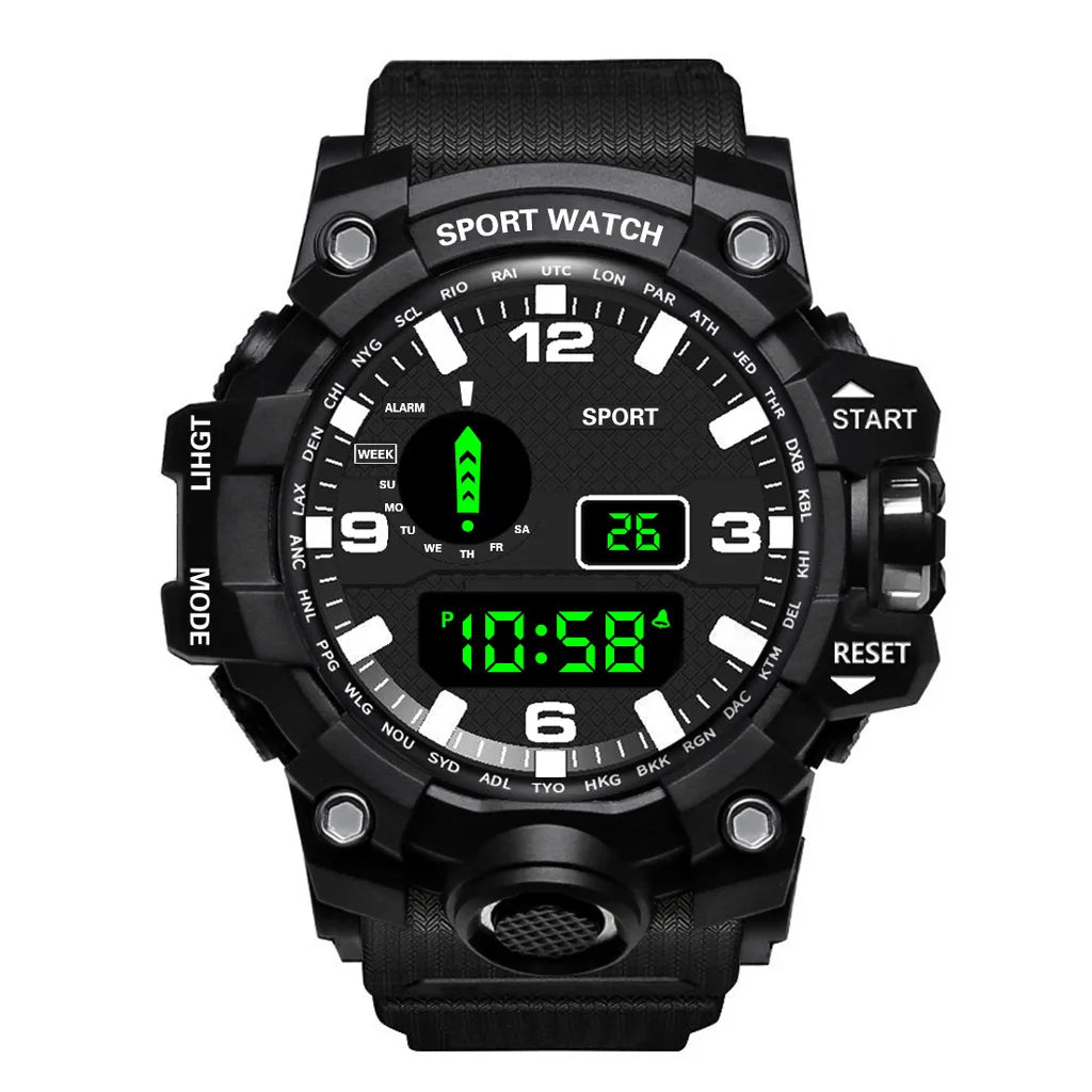 military watches for men stainless steel back cover with engraved waterproof specifications