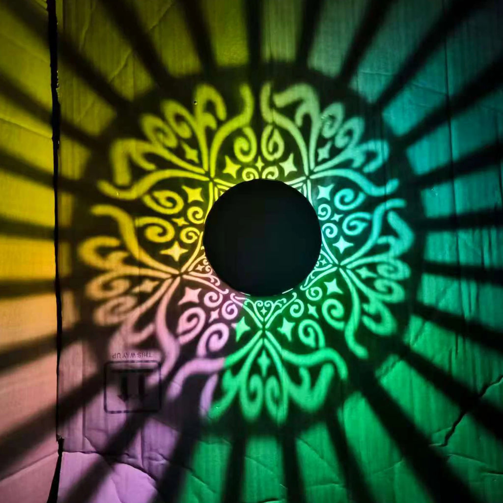 Solar Flower Fence Light Waterproof Metal Garden Wall Lantern
