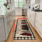 VIKAMA Christmas Tree Floor Mat Set Non-Slip Kitchen & Entrance Rugs